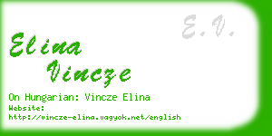 elina vincze business card